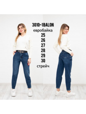 3010-1 МОМ DENIM НОРМА (РАЗМЕРЫ:25,26,27,28,29,30) 6 од.