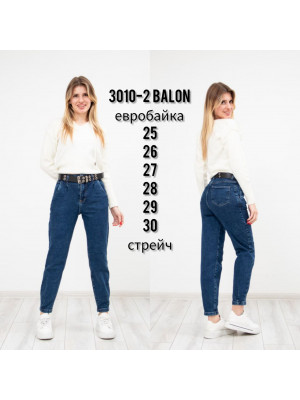 3010-2 МОМ DENIM НОРМА (РАЗМЕРЫ:25,26,27,28,29,30) 6 од.