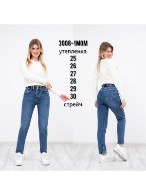 3008-1 МОМ DENIM НОРМА (РАЗМЕРЫ:25,26,27,28,29,30) 6 од.