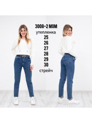 3008-2 МОМ DENIM НОРМА (РАЗМЕРЫ:25,26,27,28,29,30) 6 од.