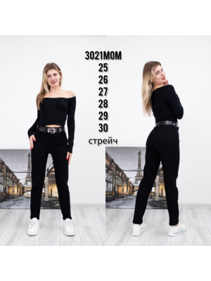 3021 МОМ DENIM НОРМА (РОЗМІРИ:25,26,27,28,29,30) 6 од.
