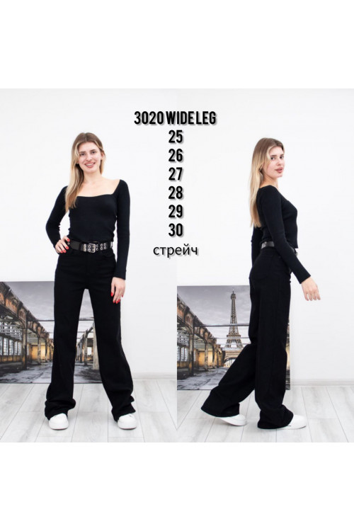 3020 WIDELEG  DENIM НОРМА (РОЗМІРИ:25,26,27,28,29,30) 6 од.