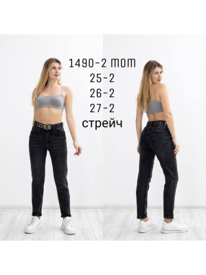 1490-2 ДЖИНС LIUZIN MOM STRAIGHT (РОЗМІРИ: 25.25.26.26.27.27) 6 Од