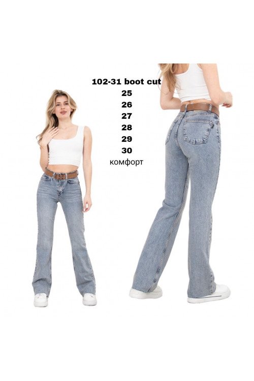 102-31  BOOT CUT  SESSANTA НОРМА  ( 6 ЕД. РАЗМЕРЫ 25,26,27,28,29,30) коттон
