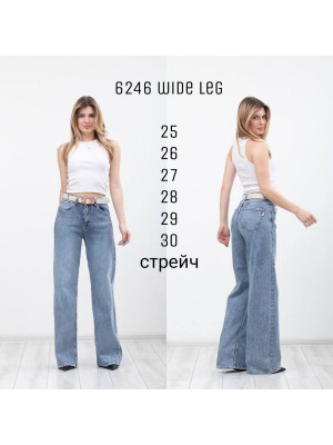 6246 ДЖИНС SESSANTA WIIDE LEG СТРЕЙЧ ( 6 ЕД. РАЗМЕРЫ 25,26,27,28,29,30) стрейч