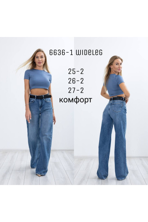 6636-1 Джинс SESSANTA WIDE LEG  (РАЗМЕРЫ: 25,25,26,26,27,27) 6 од