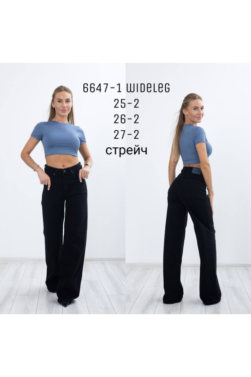 6647-1 Джинс SESSANTA WIDE LEG (РАЗМЕРЫ: 25,25,26,26,27,27) 6 од